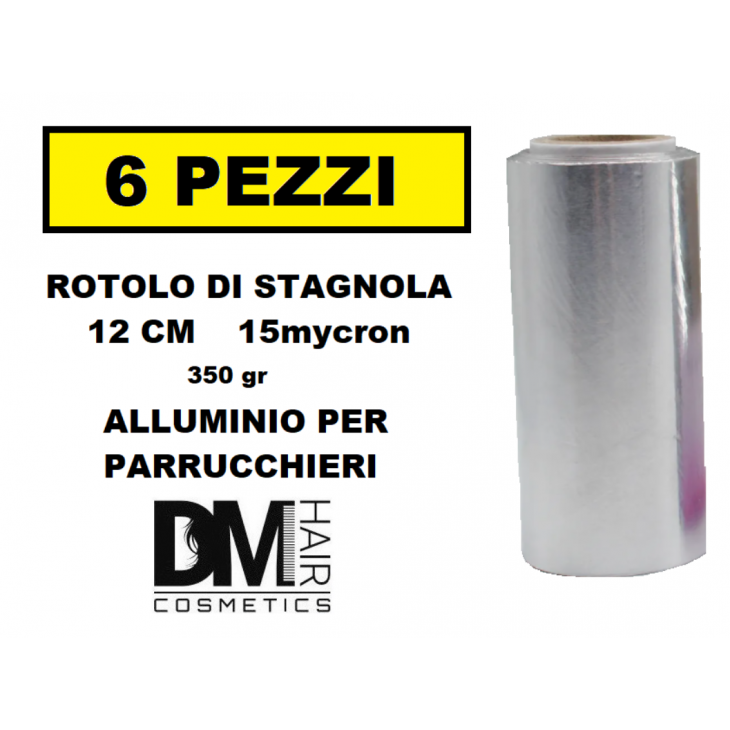 STAGNOLA Alluminio in Rotolo 12cm 6 PEZZI